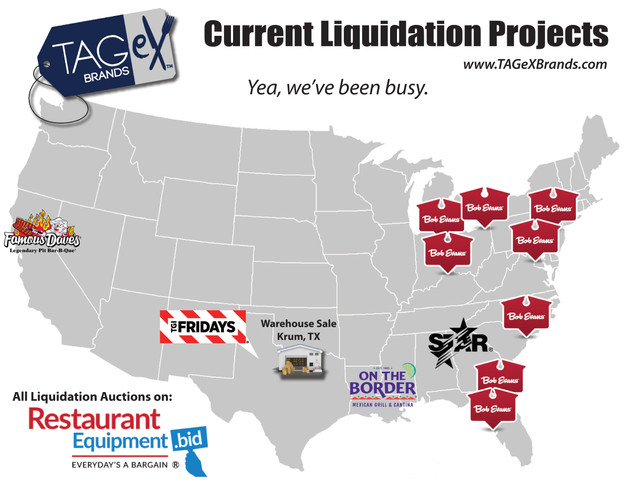 Map of current liquidation projects
